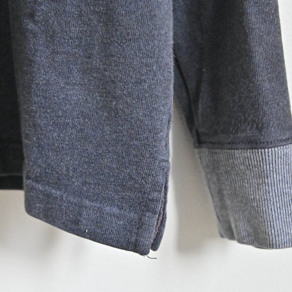 Vintage J. Crew 90s Fleece Oversized Cotton Two Tone Grey Crew Neck Men's L - Picture 4 of 16